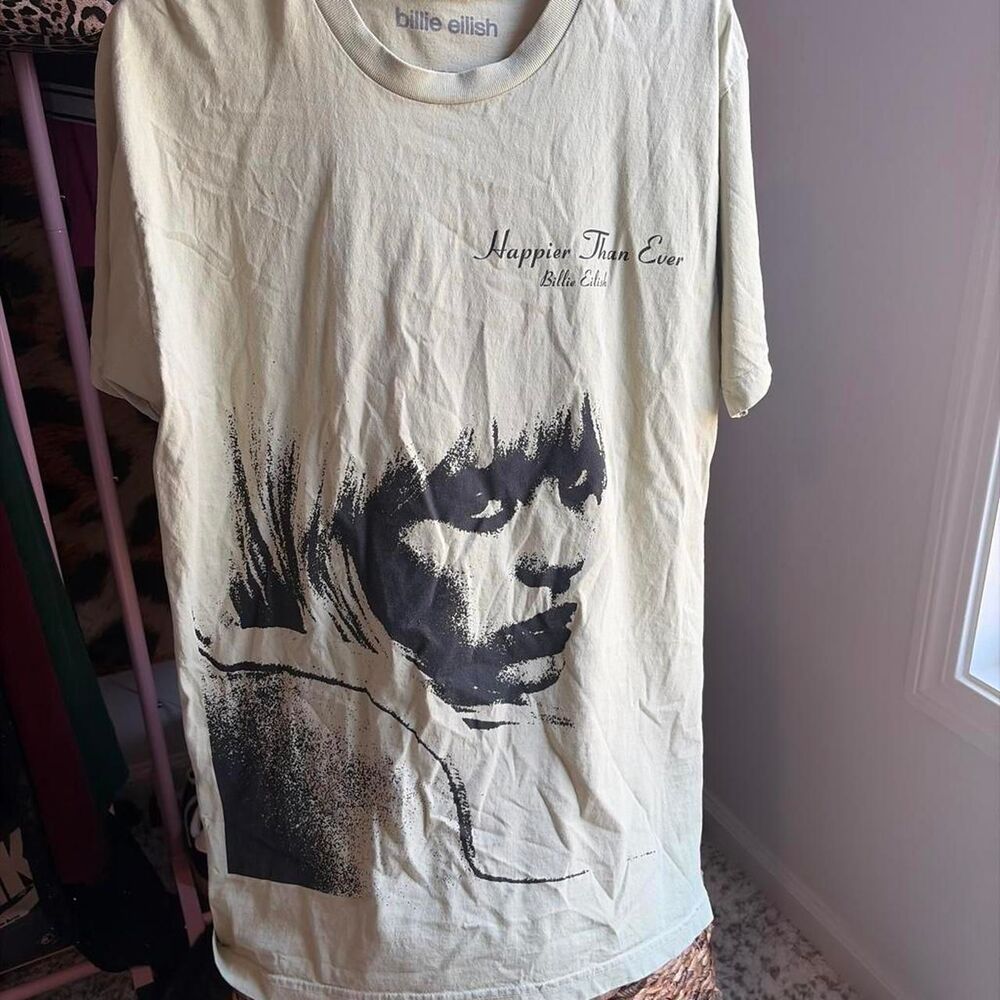 By-billie Women's Cream and White T-shirt